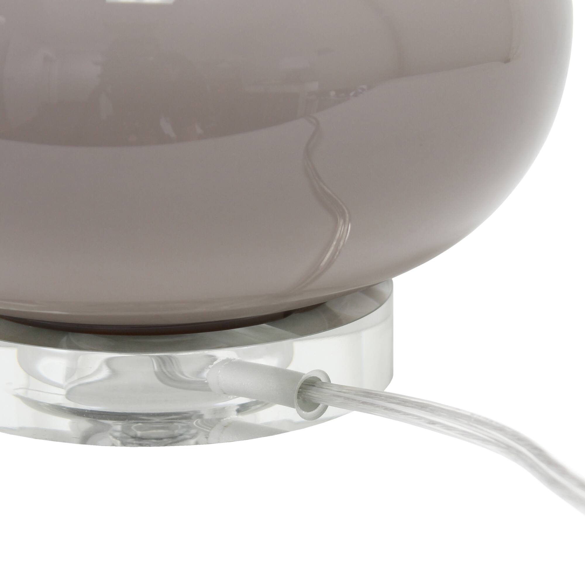 Lalia Home 15.25" Ovaloid Glass Table Lamp with White Shade